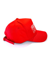 “The Motto” Red Structured Strapback